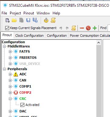STM32CubeMX crc