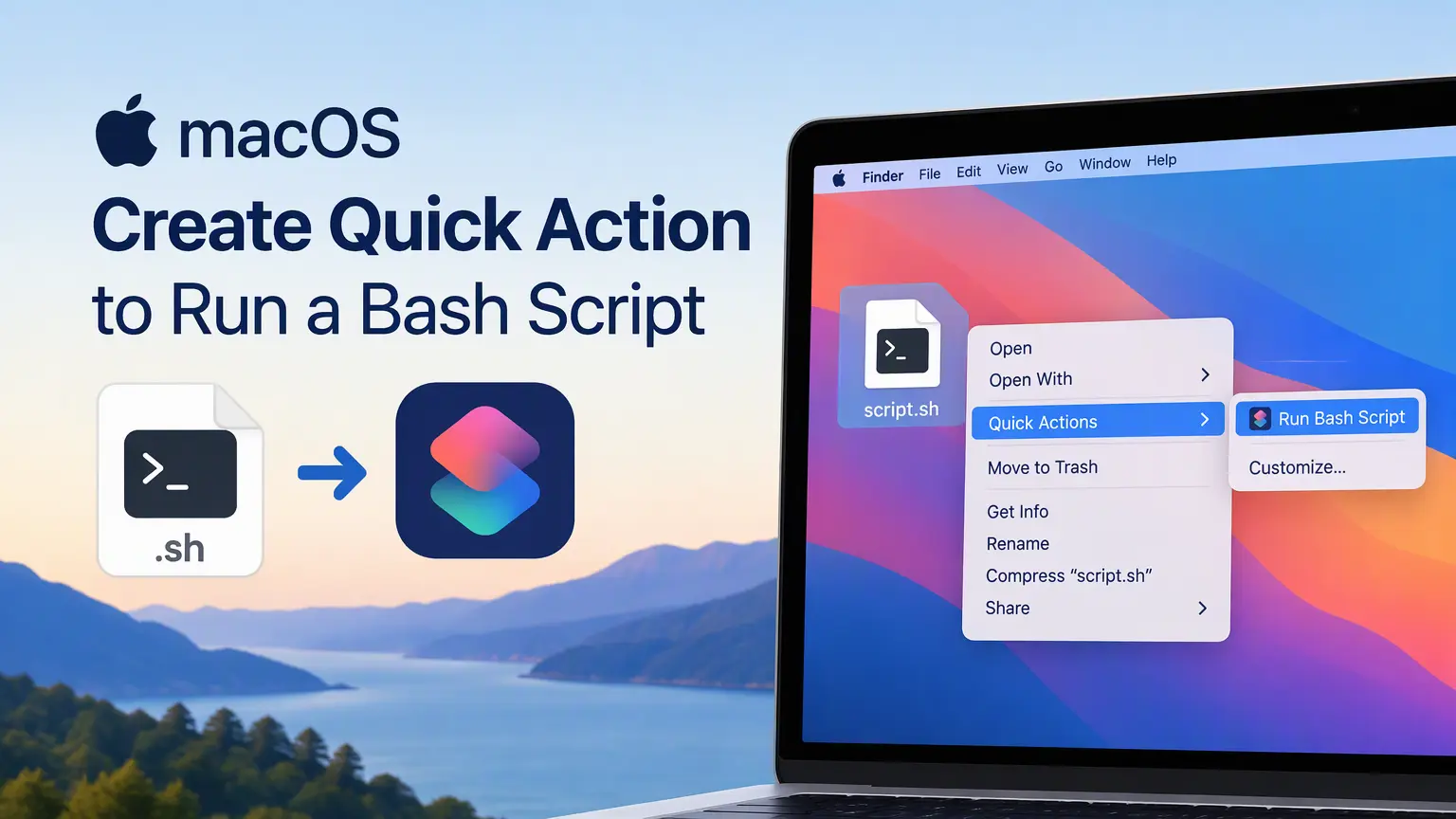 Creating macOS Quick Actions to Run Bash Scripts on Selected Files